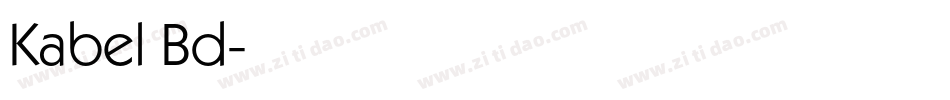 Kabel Bd字体转换